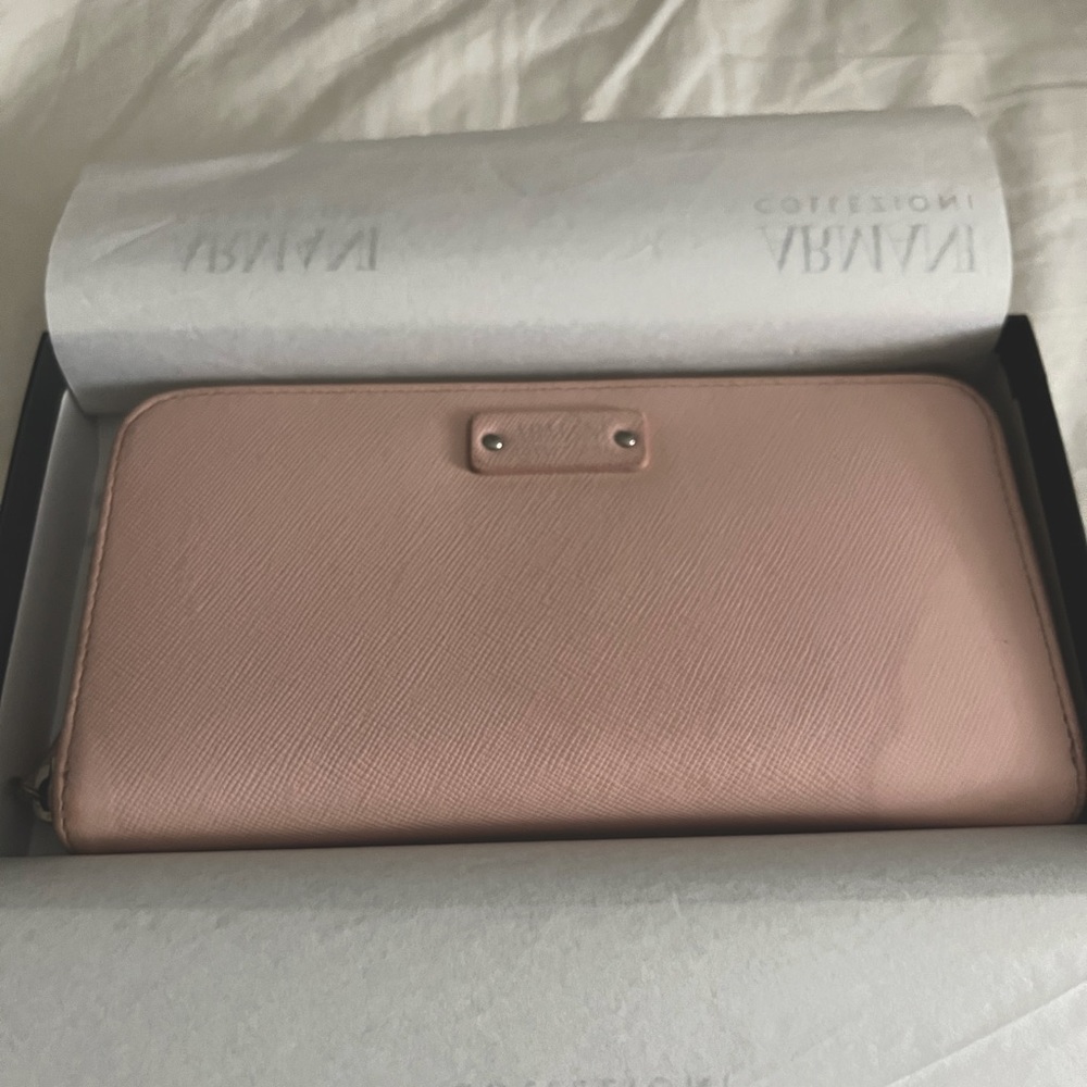 Pink Armani Collezioni Wallet with Box